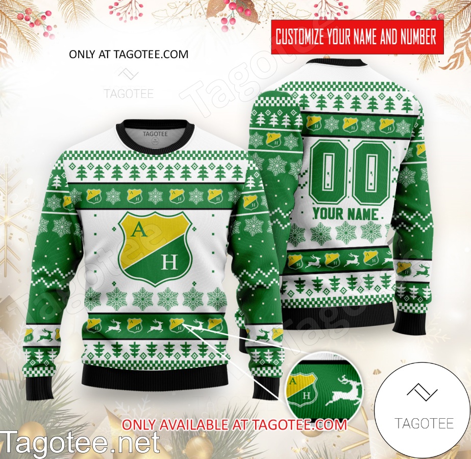 Atlético Huila Custom Ugly Christmas Sweater - EmonShop