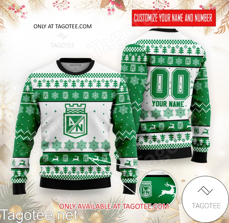 Atlético Nacional Custom Ugly Christmas Sweater - EmonShop