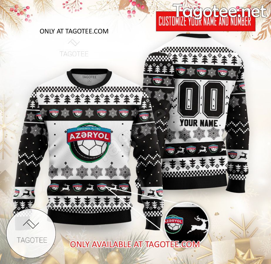 Azeryol HC Handball Custom Ugly Christmas Sweater - BiShop