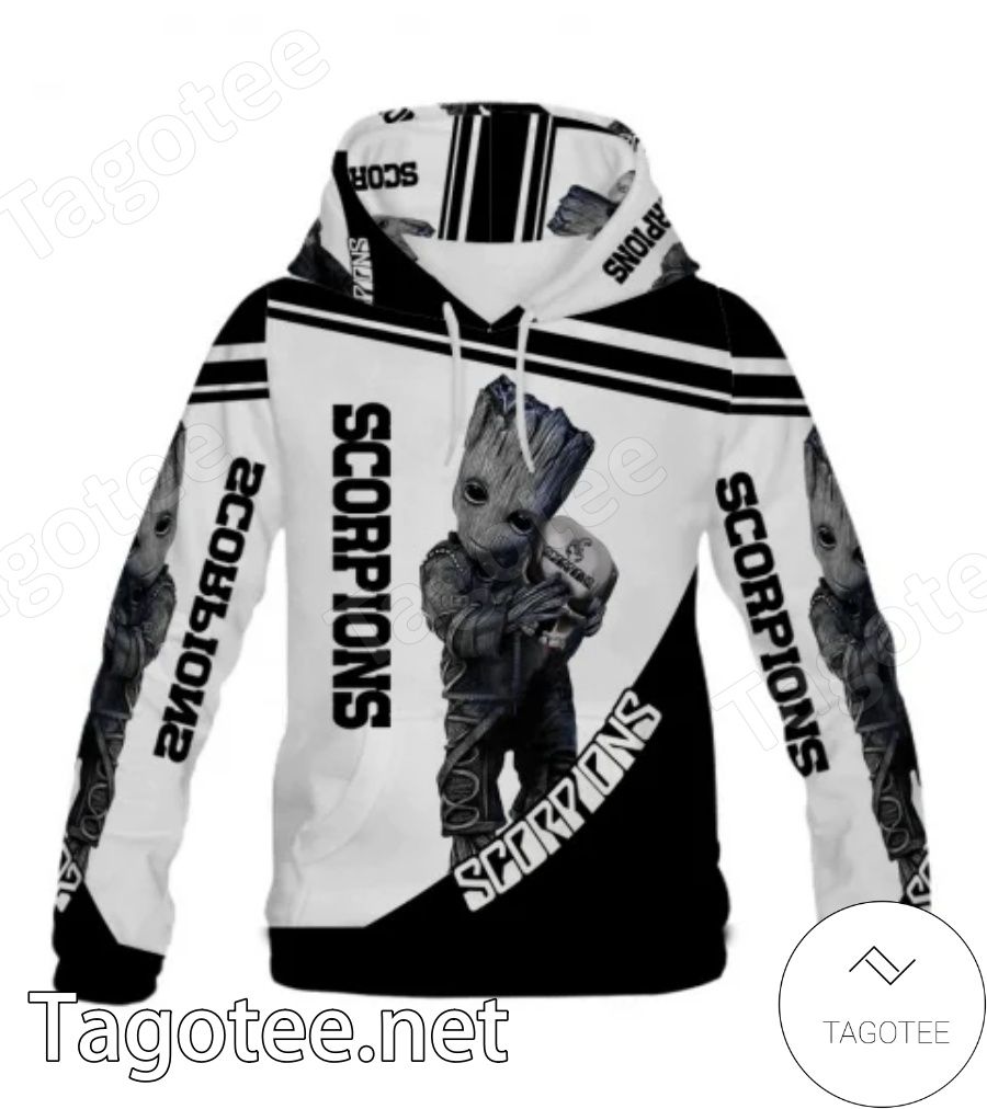 Baby Groot With Scorpions Hoodie