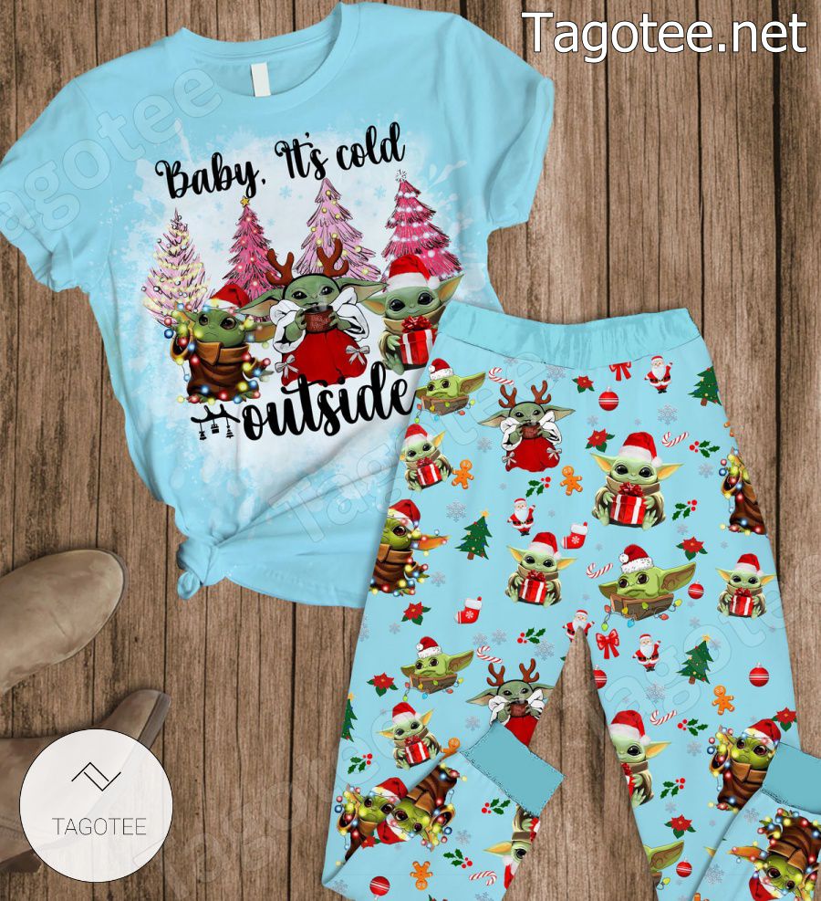 Baby Yoda Baby It's Cold Outside Pajamas Set