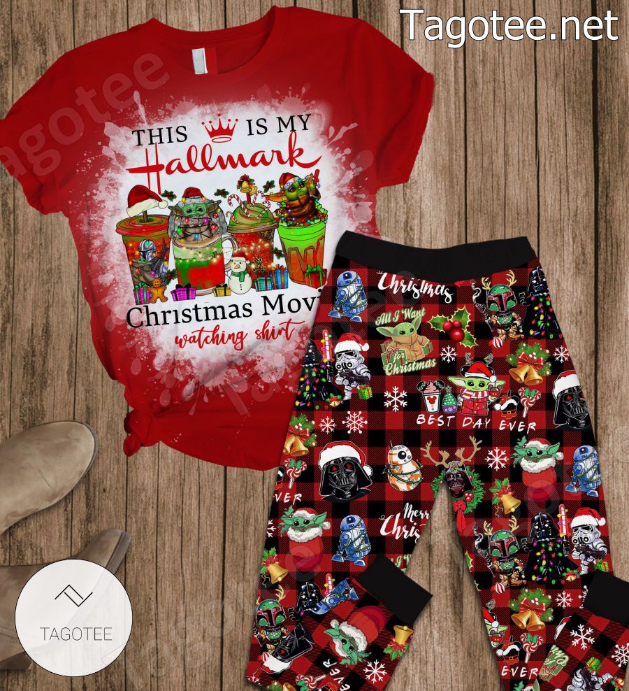 Baby Yoda This Is My Hallmark Christmas Movies Pajamas Set