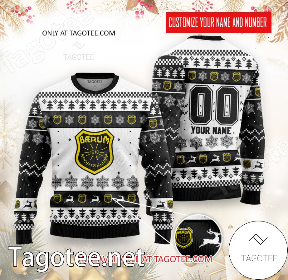 Baerum SK Custom Ugly Christmas Sweater - EmonShop