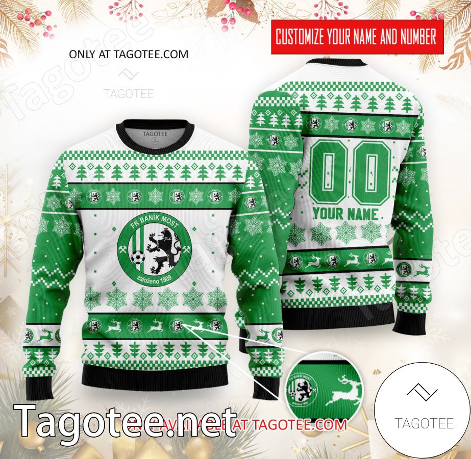 Baník Most Custom Ugly Christmas Sweater - EmonShop