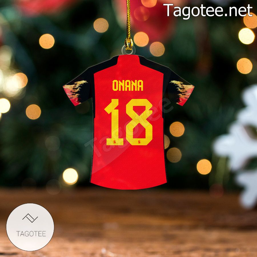 Belgium Team Jersey - Amadou Onana Xmas Ornament a