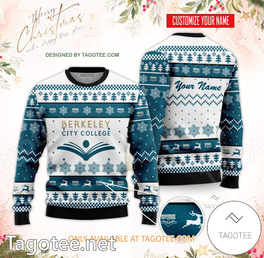 Berkeley City College Custom Ugly Christmas Sweater - BiShop