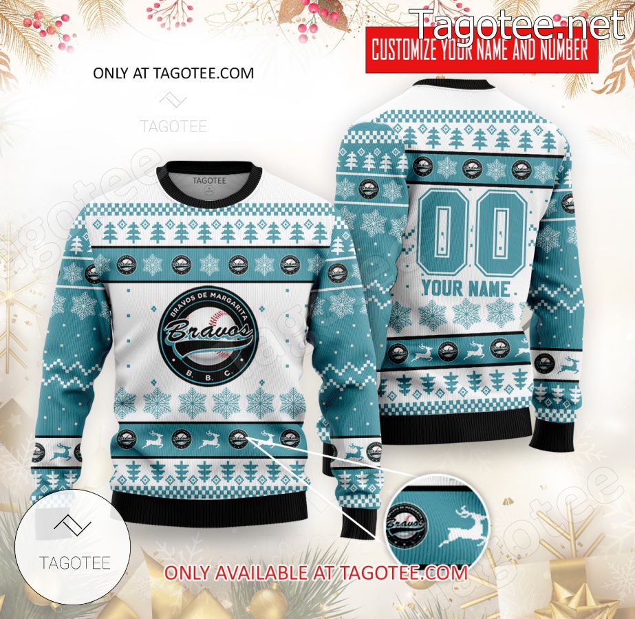 Bravos de Margarita Baseball Custom Ugly Christmas Sweater - EmonShop