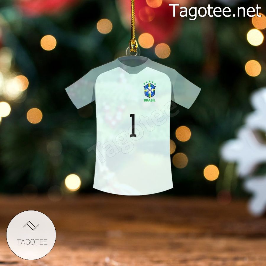 Brazil Team Jersey - Alisson Xmas Ornament