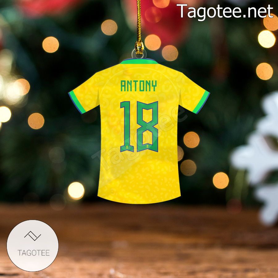 Brazil Team Jersey - Antony Xmas Ornament a