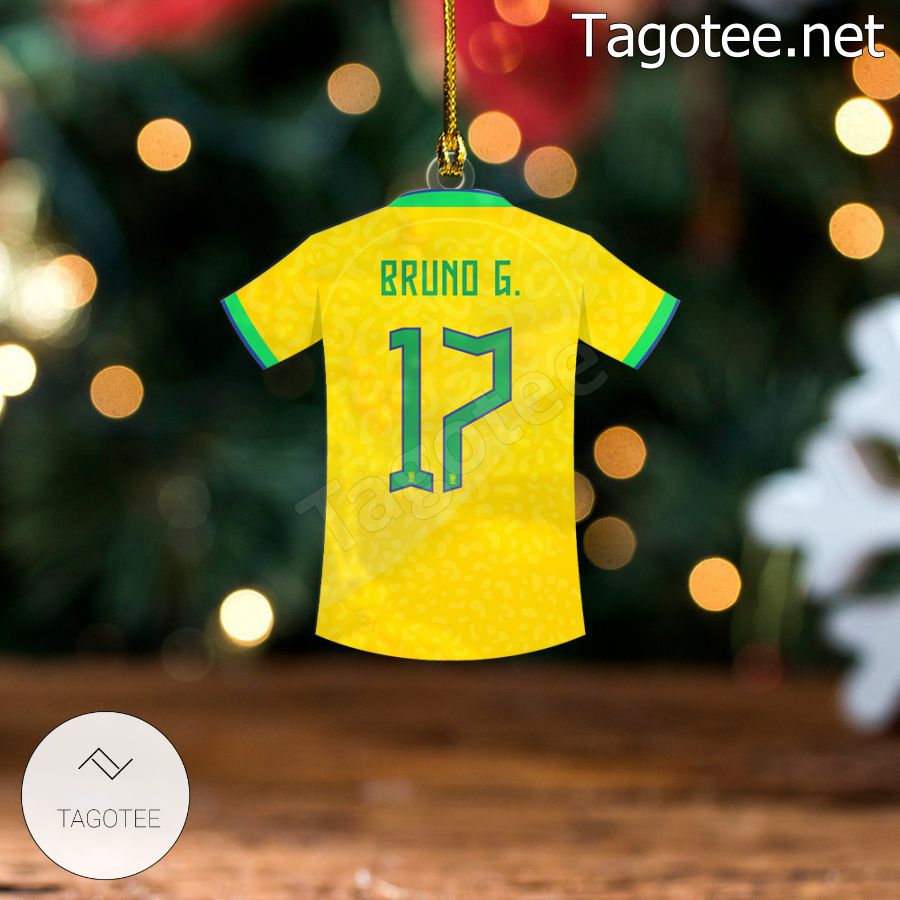 Brazil Team Jersey - Bruno Guimarães Xmas Ornament a