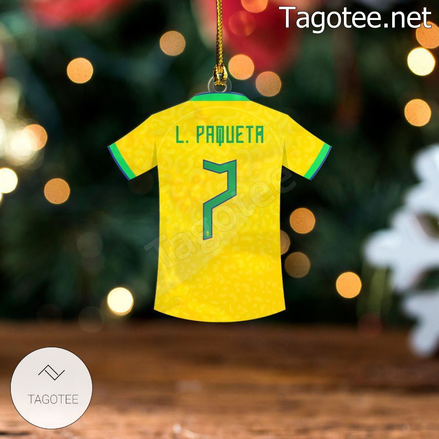 Brazil Team Jersey - Lucas Paquetá Xmas Ornament a