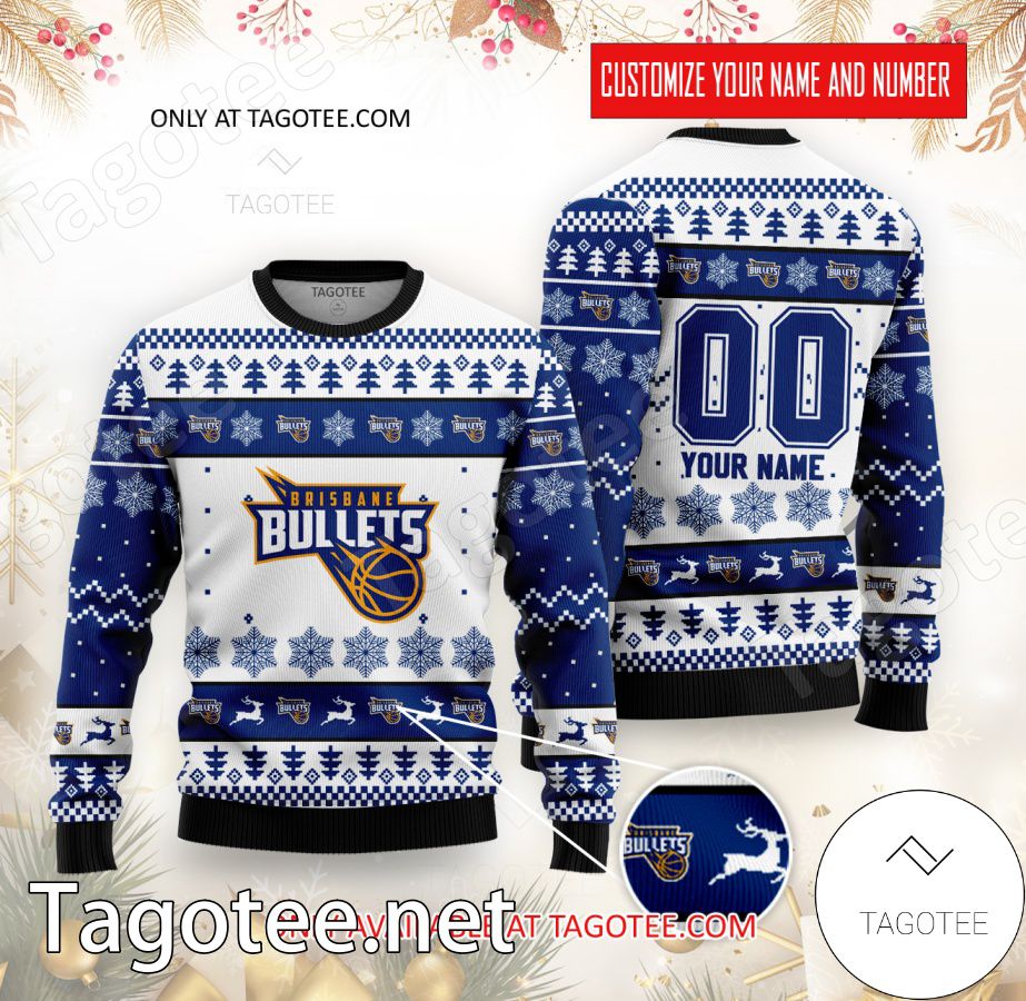 Brisbane Bullets Custom Ugly Christmas Sweater - BiShop