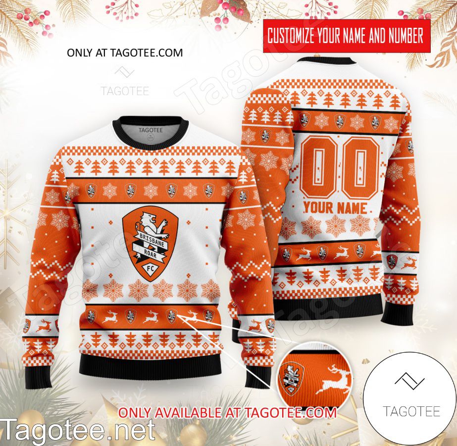 Brisbane Roar Custom Ugly Christmas Sweater