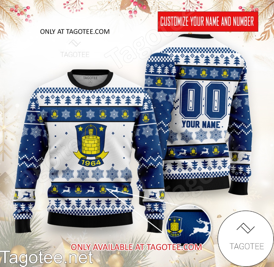 Brondby Custom Ugly Christmas Sweater - EmonShop