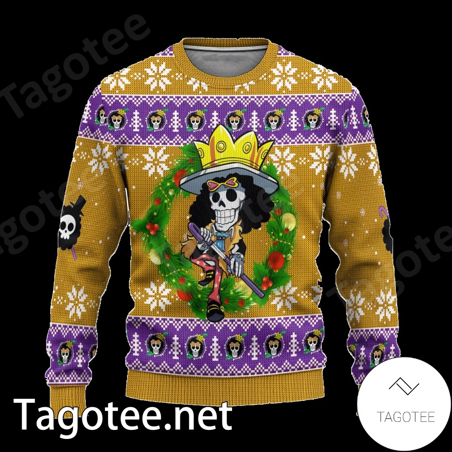 Brook One Piece Anime Xmas Manga Anime Xmas Ugly Christmas Sweater