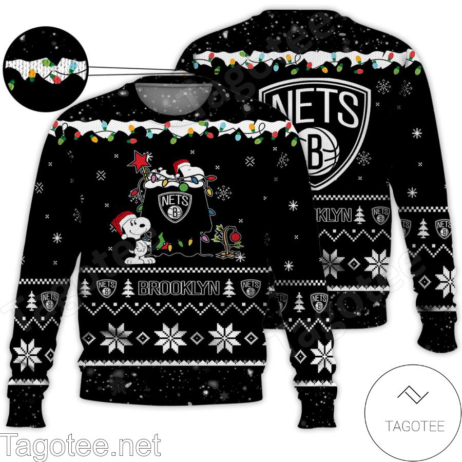 Brooklyn Nets Snoopy NBA Ugly Christmas Sweater