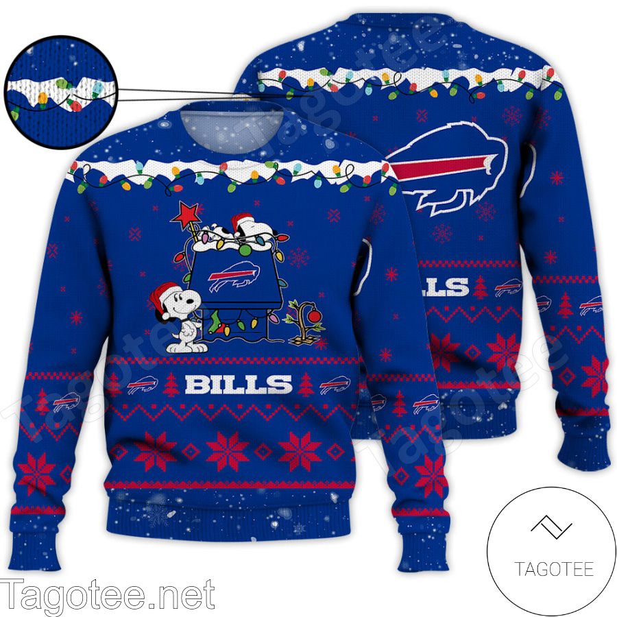 Buffalo Bills Snoopy NFL Ugly Christmas Sweater