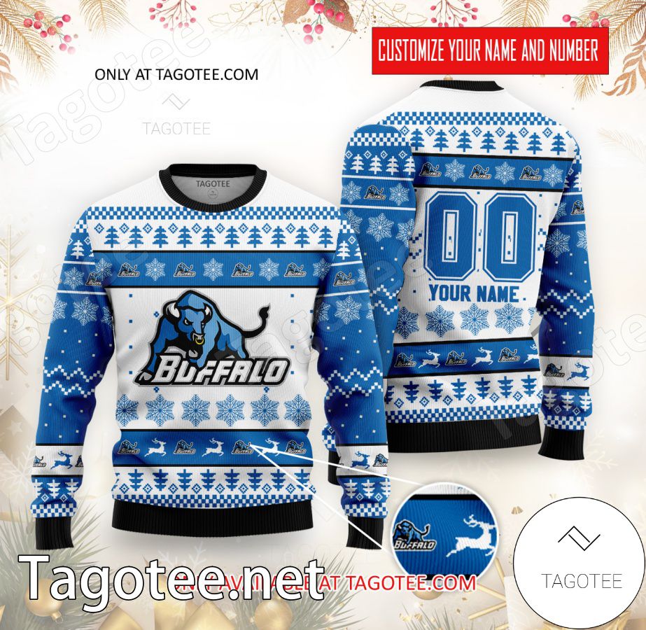 Buffalo College Rugby Custom Ugly Christmas Sweater - BiShop