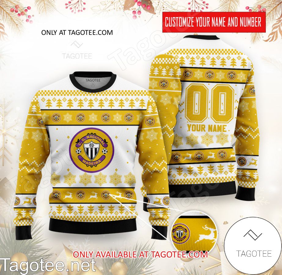 C.D. Nacional Custom Ugly Christmas Sweater