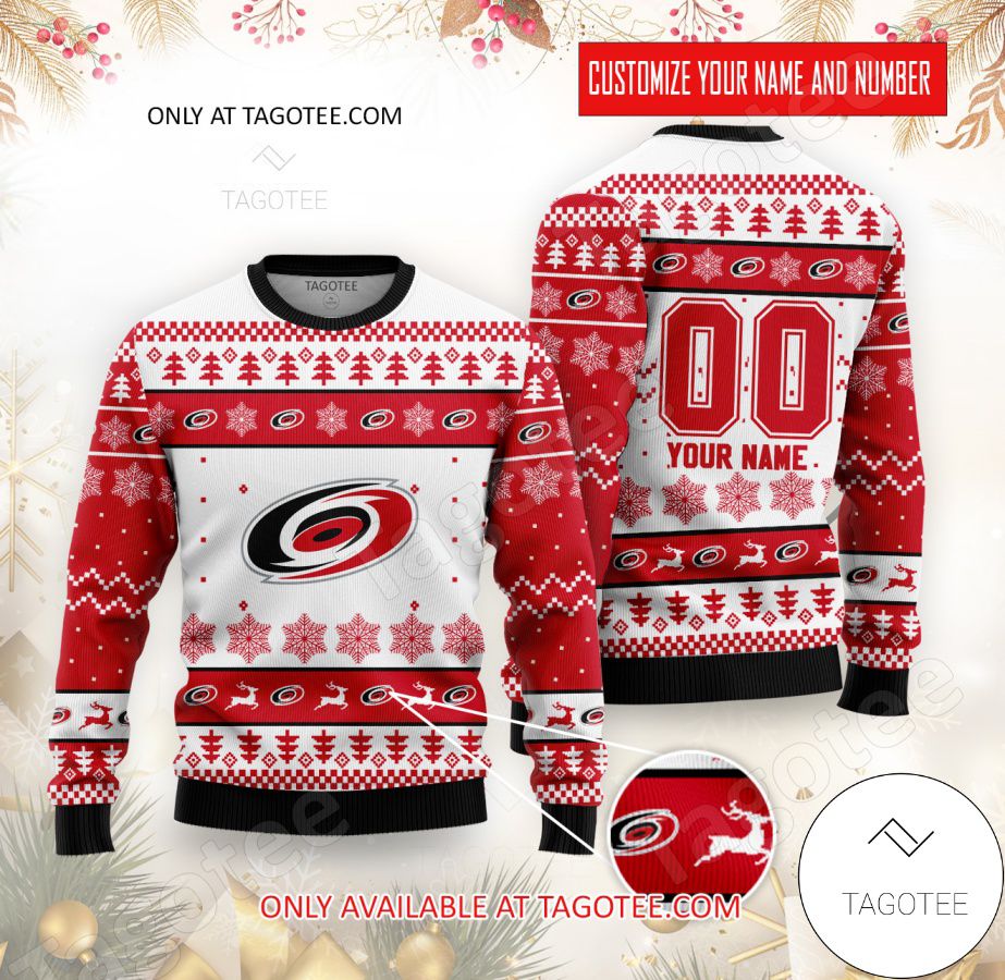 Carolina Hurricanes Hockey Custom Ugly Christmas Sweater - EmonShop