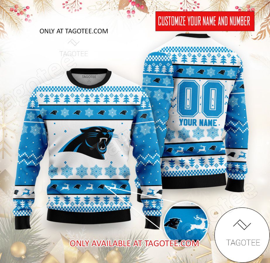 Carolina Panthers Custom Ugly Christmas Sweater - EmonShop