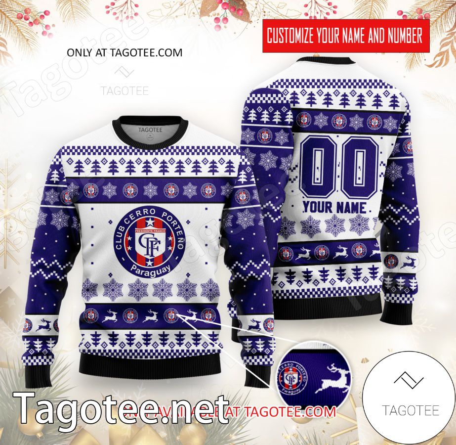 Cerro Porteño PF Custom Ugly Christmas Sweater - EmonShop