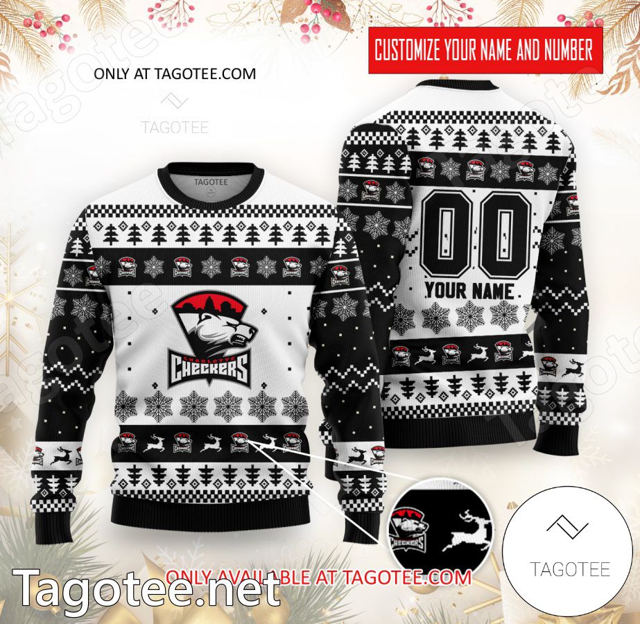 Charlotte Checkers Hockey Custom Ugly Christmas Sweater - BiShop