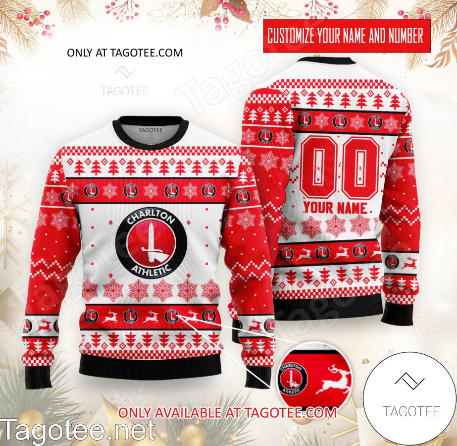 Charlton Athletic Custom Ugly Christmas Sweater