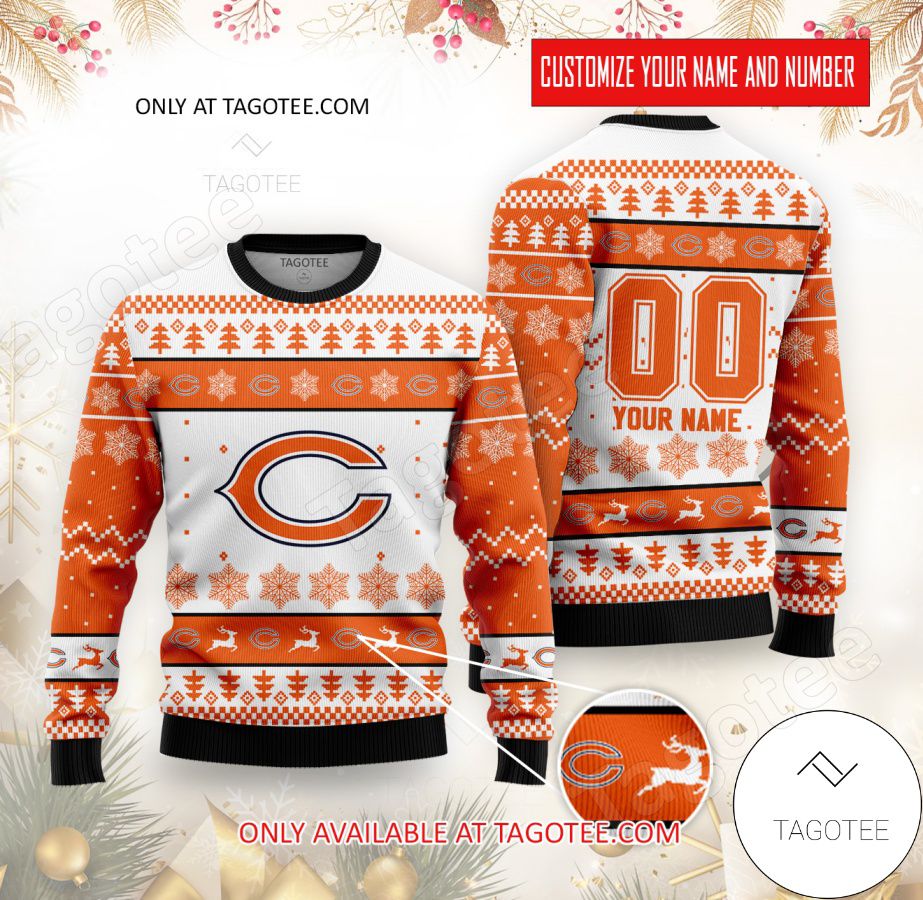 Chicago Bears Custom Ugly Christmas Sweater - EmonShop