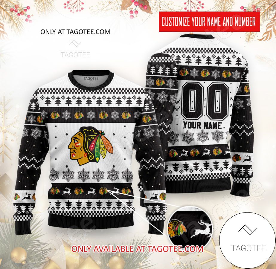 Chicago Blackhawks Hockey Custom Ugly Christmas Sweater - EmonShop