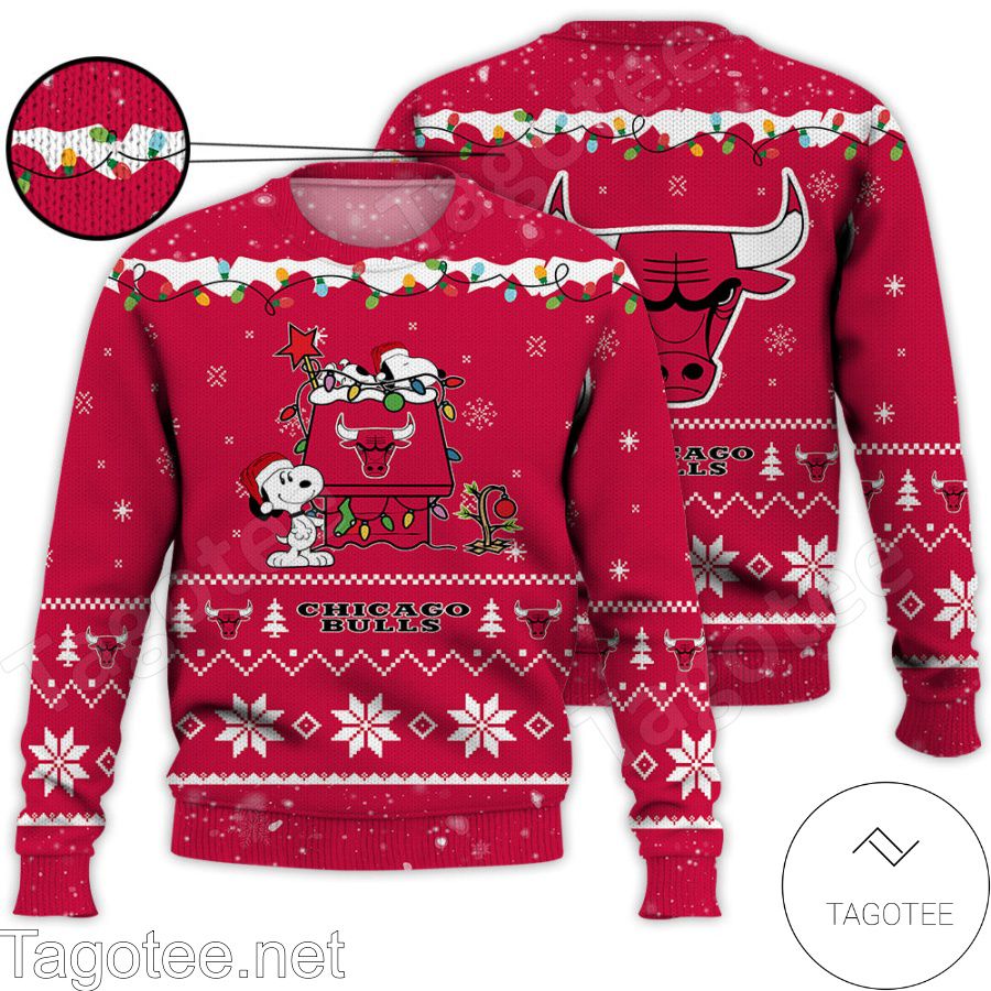 Chicago Bulls Snoopy NBA Ugly Christmas Sweater