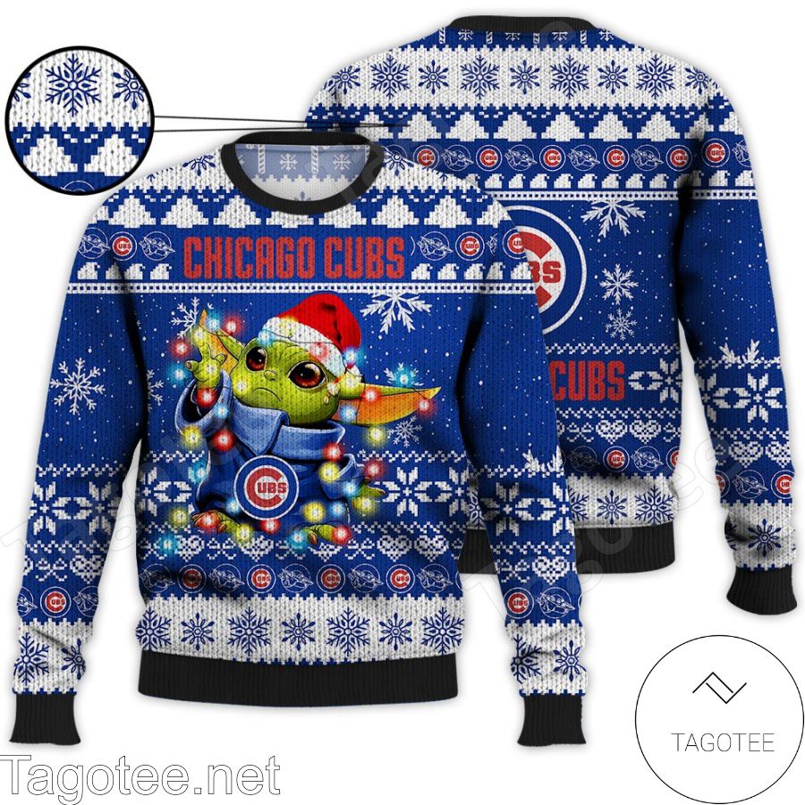 Chicago Cubs Baby Yoda Star Wars MLB Ugly Christmas Sweater