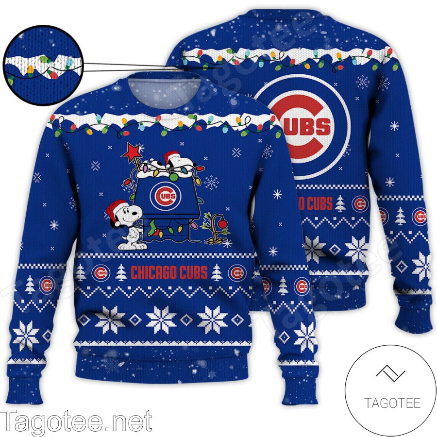 Chicago Cubs Snoopy MLB Ugly Christmas Sweater