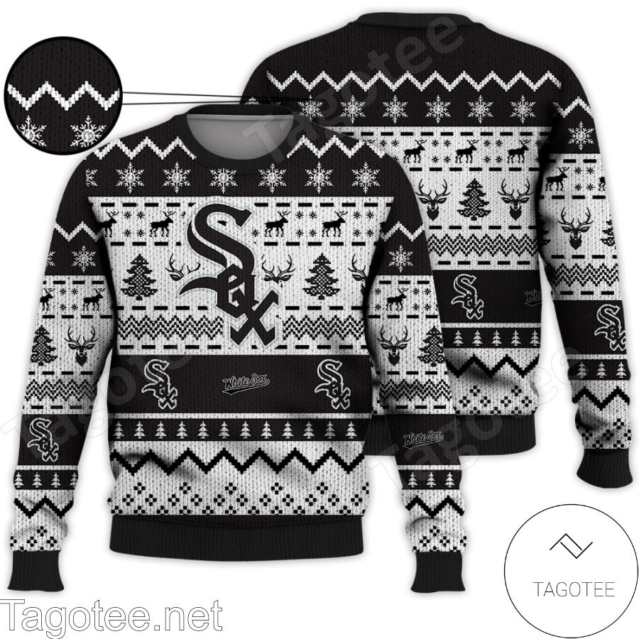 Chicago White Sox MLB Baseball Knit Pattern Ugly Christmas Sweater