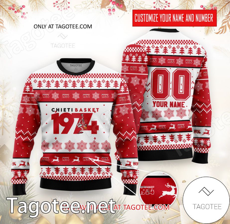 Chieti Basket Basketball Custom Ugly Christmas Sweater - BiShop