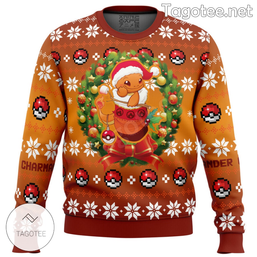 Christmas Charmander Pokemon Xmas Ugly Christmas Sweater