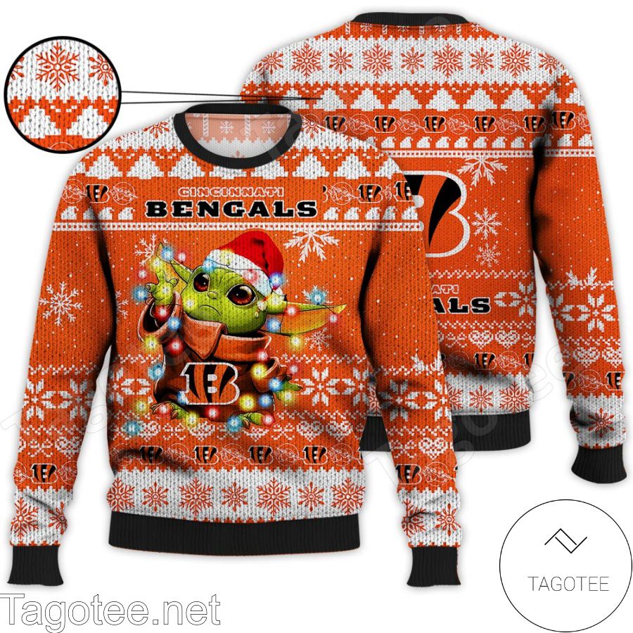 Cincinnati Bengals Baby Yoda Star Wars NFL Ugly Christmas Sweater