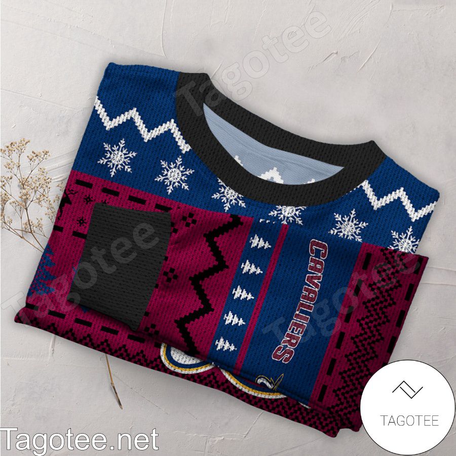 Cleveland Cavaliers NBA Basketball Knit Pattern Ugly Christmas Sweater a