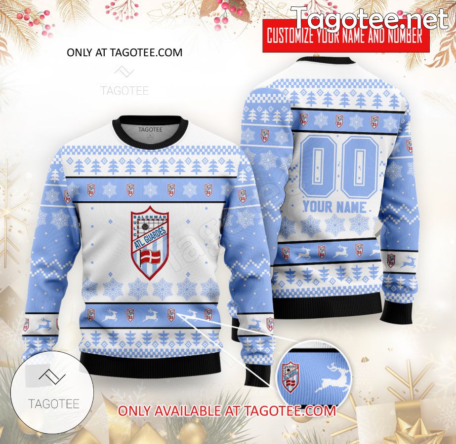 Club Balonmán Atlético Guardes Handball Custom Ugly Christmas Sweater - BiShop