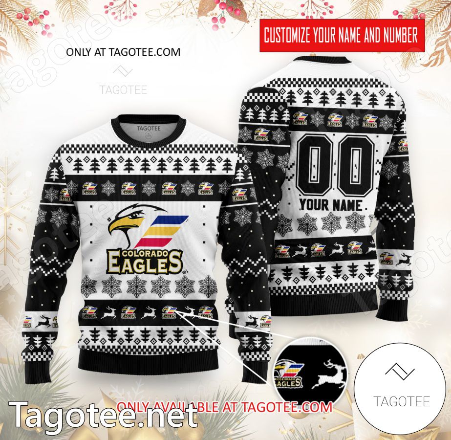 Colorado Eagles Hockey Custom Ugly Christmas Sweater - BiShop