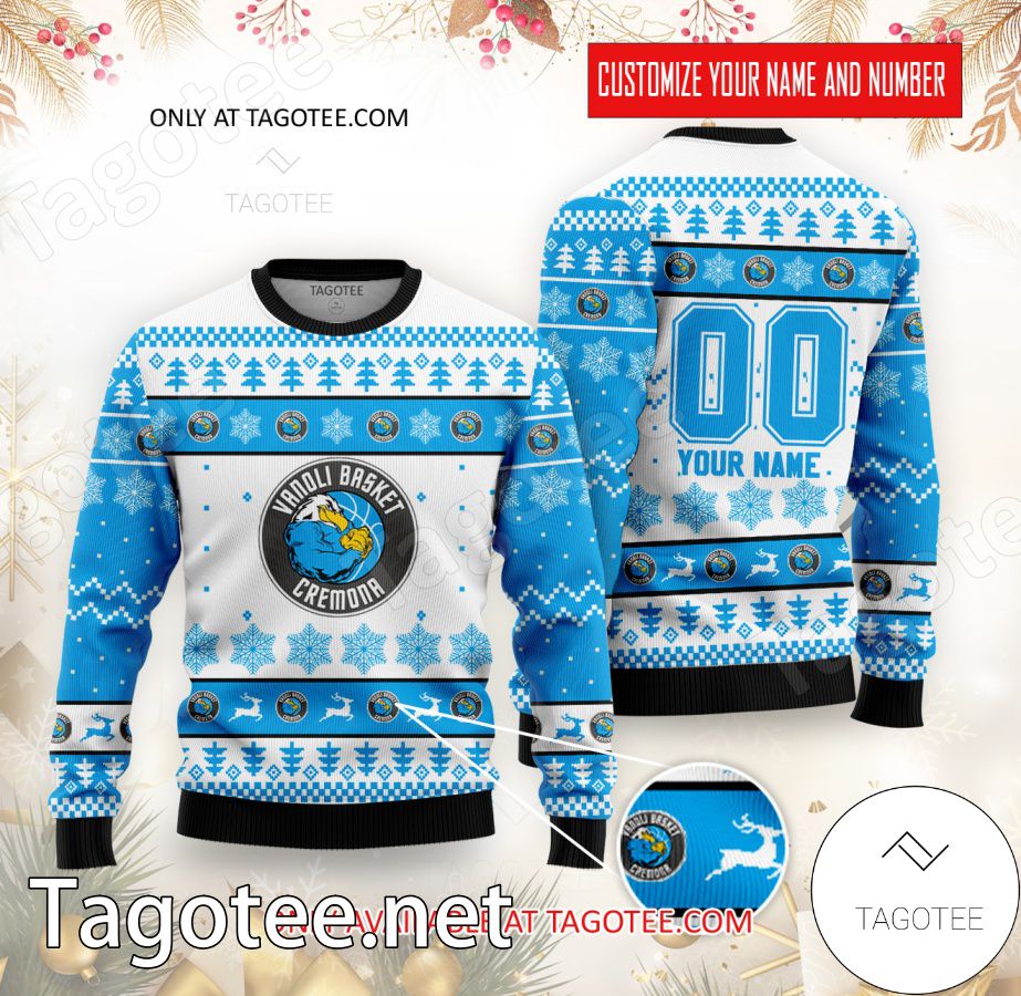 Cremona Basketball Custom Ugly Christmas Sweater - BiShop