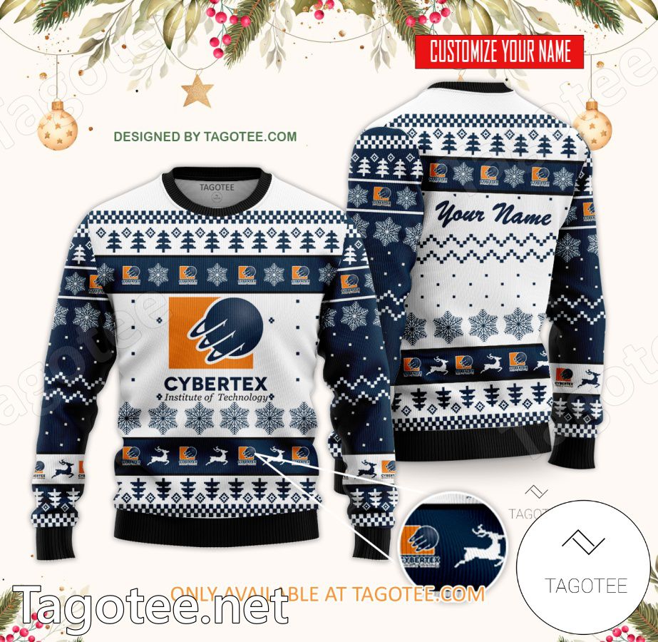 CyberTex Institute of Technology Custom Ugly Christmas Sweater - BiShop