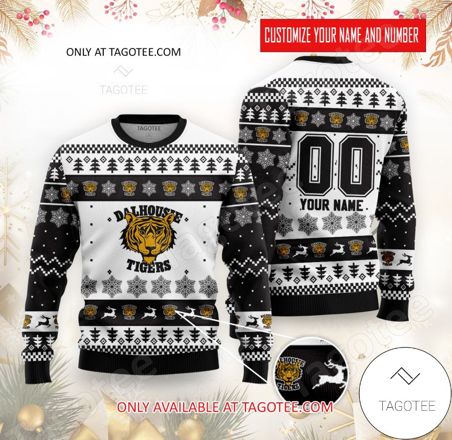 Dalhousie Tigers Hockey Custom Ugly Christmas Sweater - EmonShop