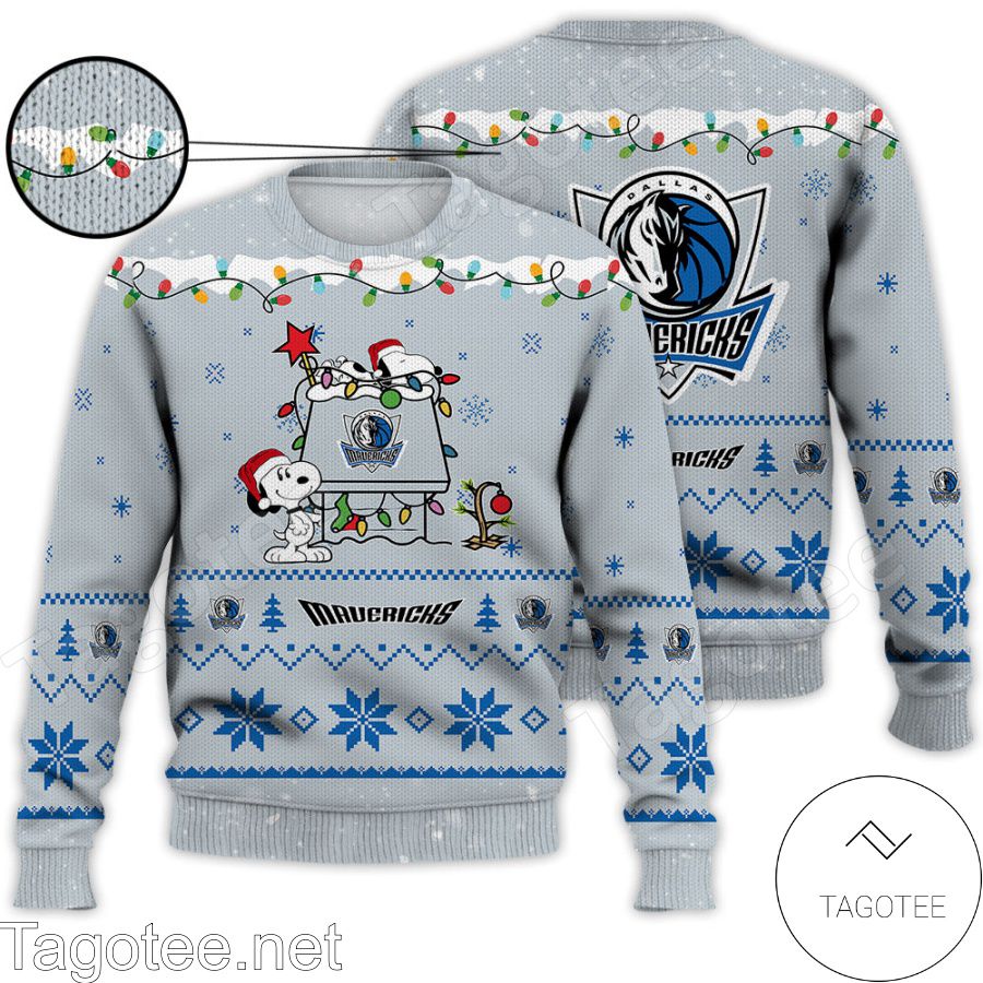 Dallas Mavericks Snoopy NBA Ugly Christmas Sweater