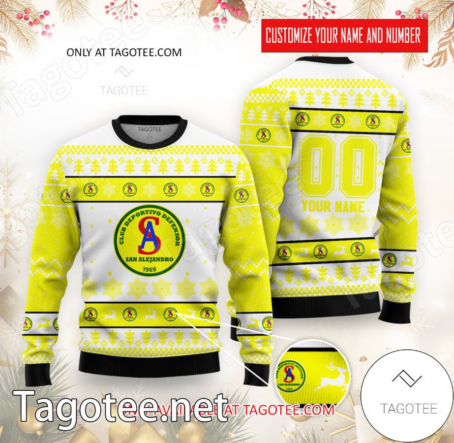 Defensor San Alejandro Custom Ugly Christmas Sweater - EmonShop