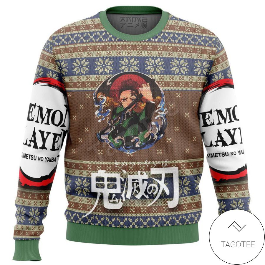 Demon Slayer Alt Manga Anime Xmas Ugly Christmas Sweater