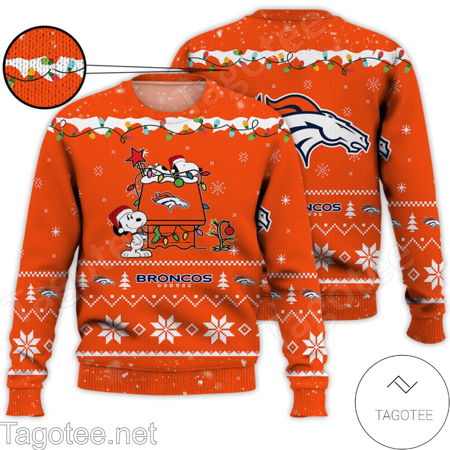 Denver Broncos Snoopy NFL Ugly Christmas Sweater