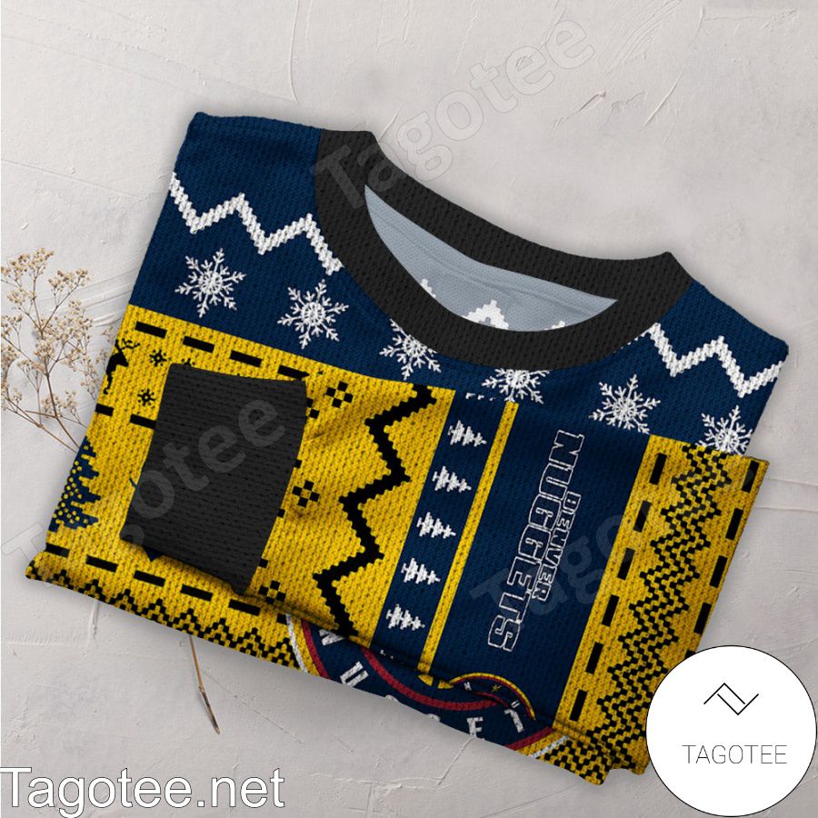 Denver Nuggets NBA Basketball Knit Pattern Ugly Christmas Sweater a