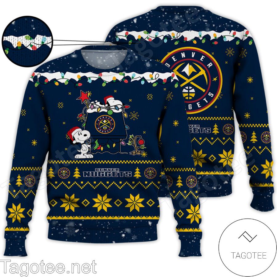 Denver Nuggets Snoopy NBA Ugly Christmas Sweater