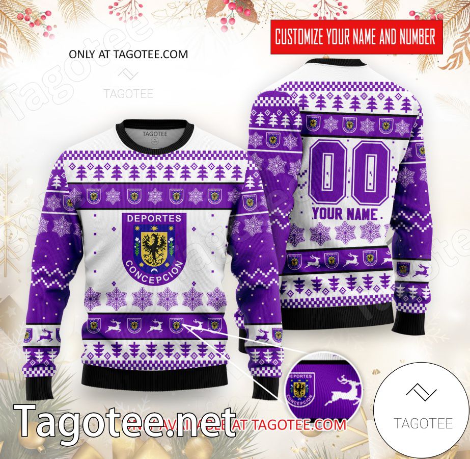 Deportes Concepción Custom Ugly Christmas Sweater - EmonShop